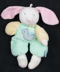 Eden Bunny Rabbit Terry Cloth Fabric Pastel Plush Lovey Vtg